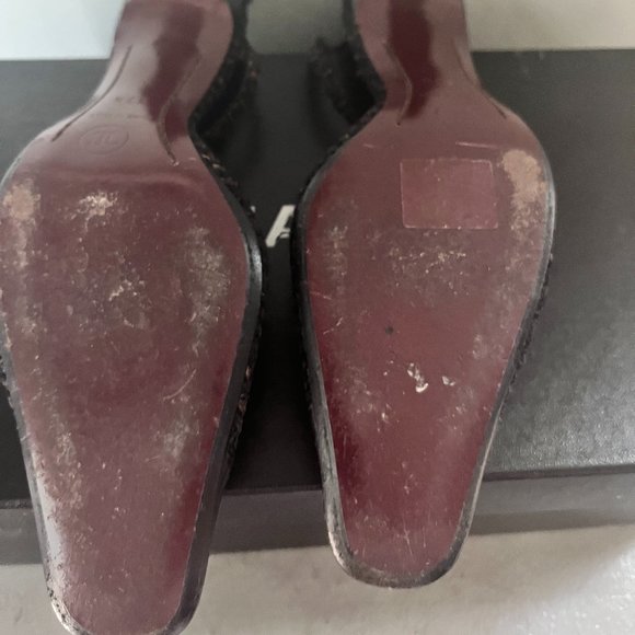 Chanel T Strap Tweed Heels - Picture 3 of 6